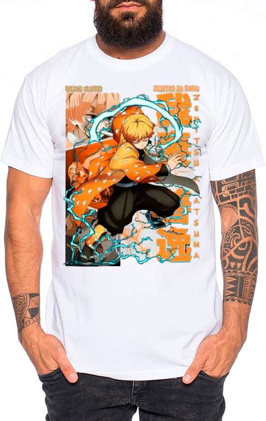 Camiseta manga corta de Zenitsu Agatsuma - PuraModa