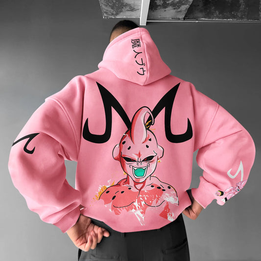 Sudadera Majin Buu Dragon Ball Z – Blanca o Rosa, Unisex, Estilo Anime - PuraModa