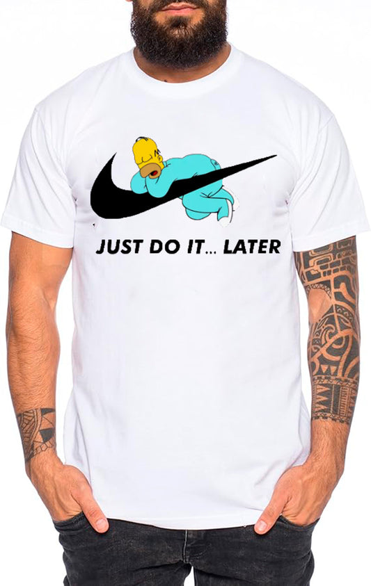Camiseta manga corta Homer parodia a Nike - PuraModa
