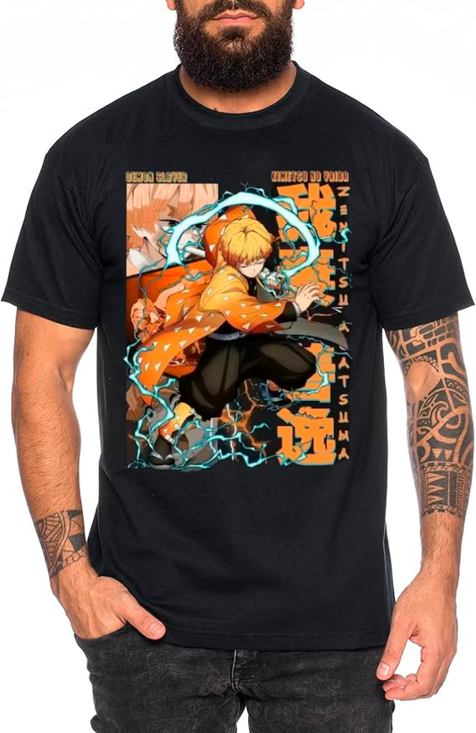 Camiseta manga corta de Zenitsu Agatsuma - PuraModa